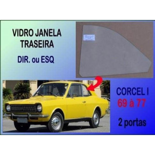 Vidro Janela Traseira Corcel I 69 à 77 Incolor Temperado
