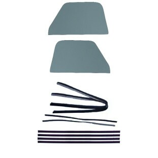 Vidro Porta Inteiriço + Canaleta e pestana F-100 F-1000 72 a 92 Verde Novo - Jogo