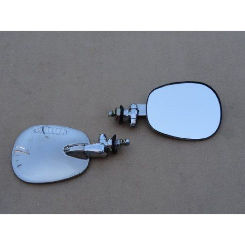 Retrovisor Externo Raquetinha Fusca Inox - Par