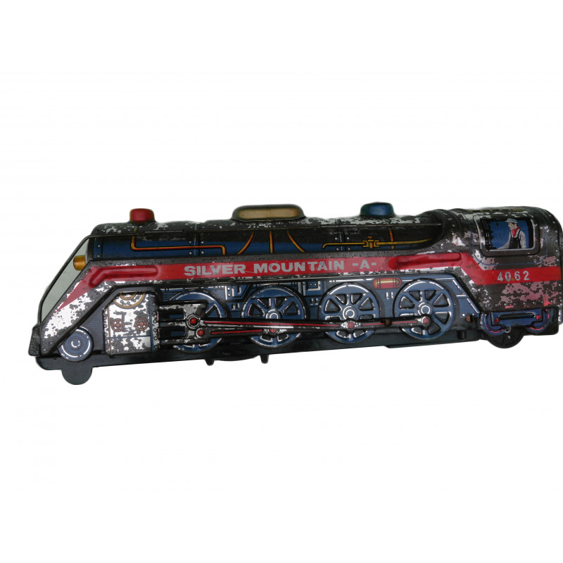 Brinquedo Antigo Trem Locomotiva de Lata Japônes Funcionando Década 70