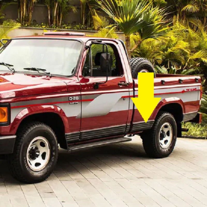 Friso Aplique Lateral Frontal da Caçamba D-20 Original GM Novo Par 