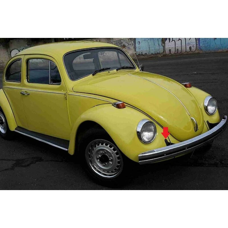 Acabamento Retangular Suporte Parachoque Fusca 70 à 77 - 4 Peças