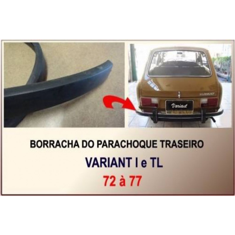 Borracha Parachoque Traseiro Variant, TL 72 a 77 1,60M