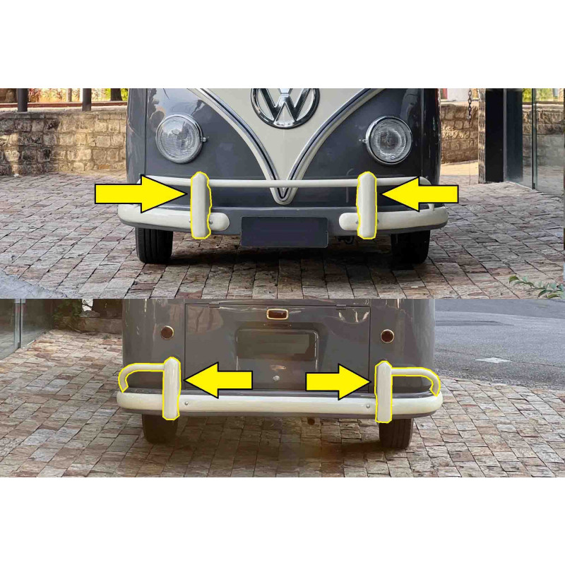 Batente Puleiro Parachoque Vincado Kombi Até 67 Novo - Jogo