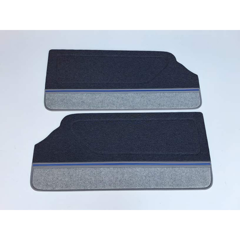 Forro Porta Gol Gti 89 À 94 Azul Arpoador C/ Carpet + Tecido Traseiro - Jogo
