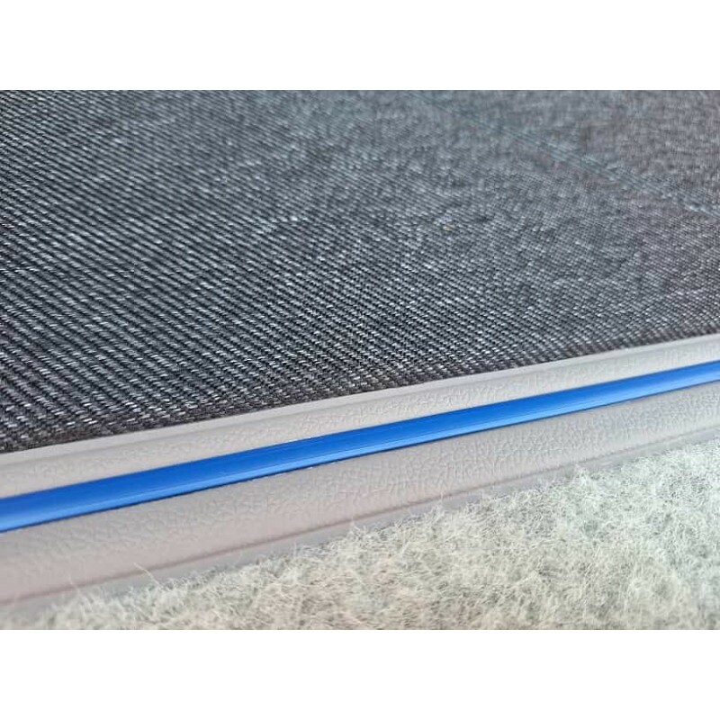 Forro Porta Gol Gti Quadrado 89 À 94 Azul Arpoador Carpet - Par