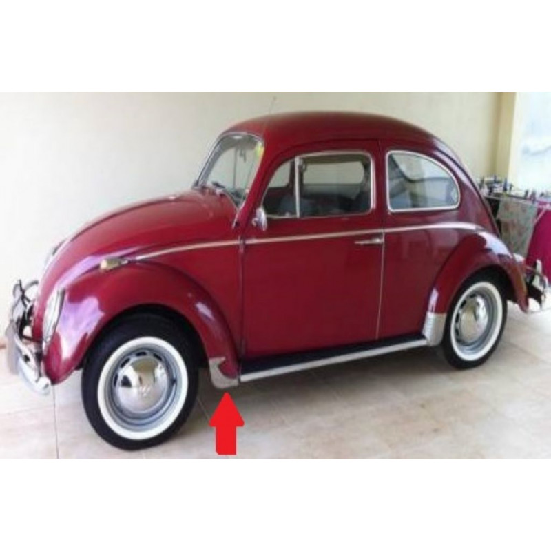 Acessório protetor Paralama Dianteiro Polaina  Alumínio Fusca - Par