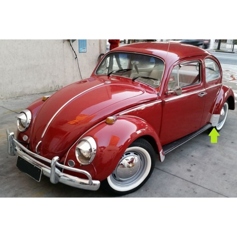 Acessório Protetor Paralama Traseiro Polaina  Alumínio Fusca - Par