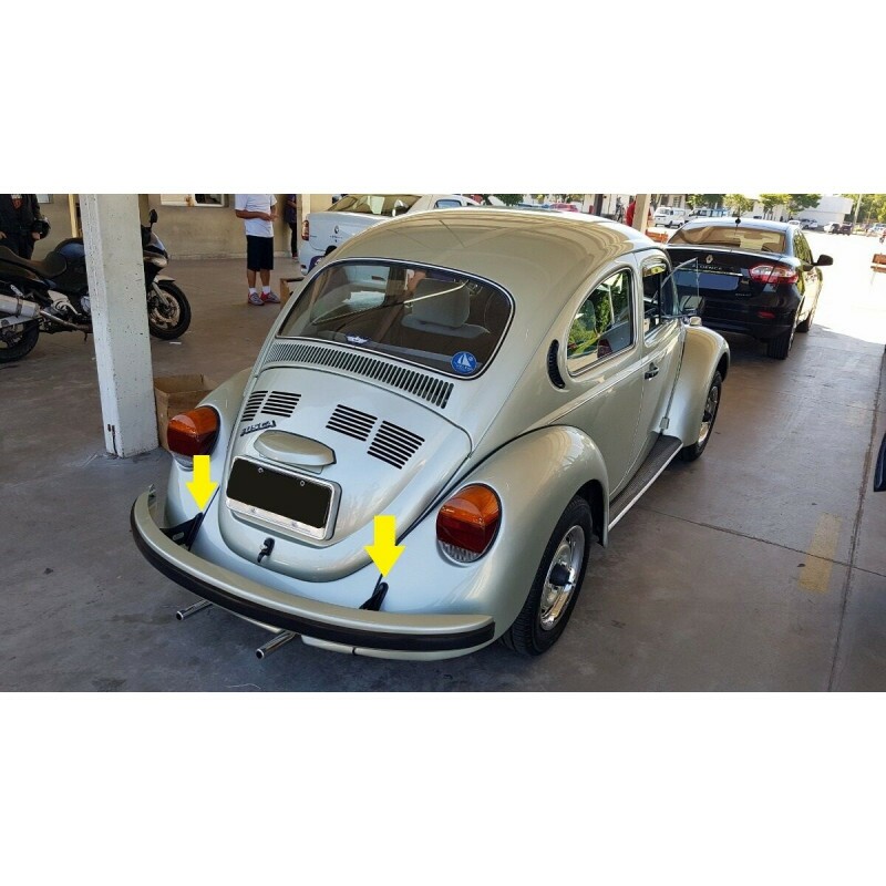Acabamento Retangular Suporte do Parachoque Fusca 1979 a 1996 - Jogo