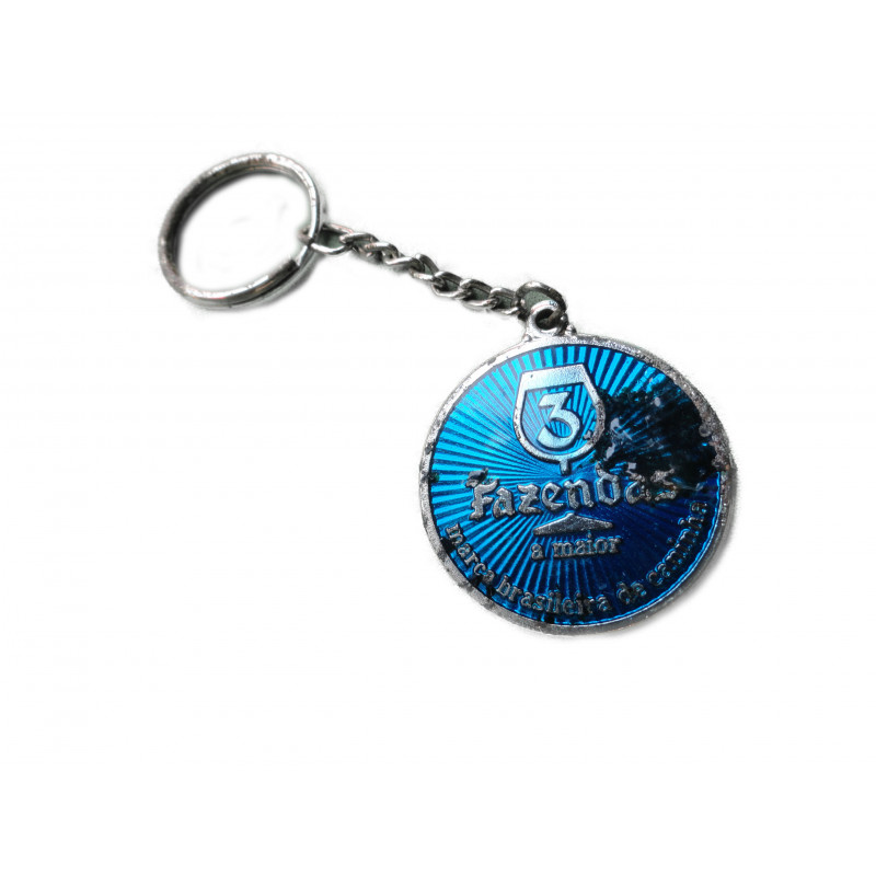 Chaveiro Antigo Coleção Caninha 3 Fazendas Com Detalhes em Metal