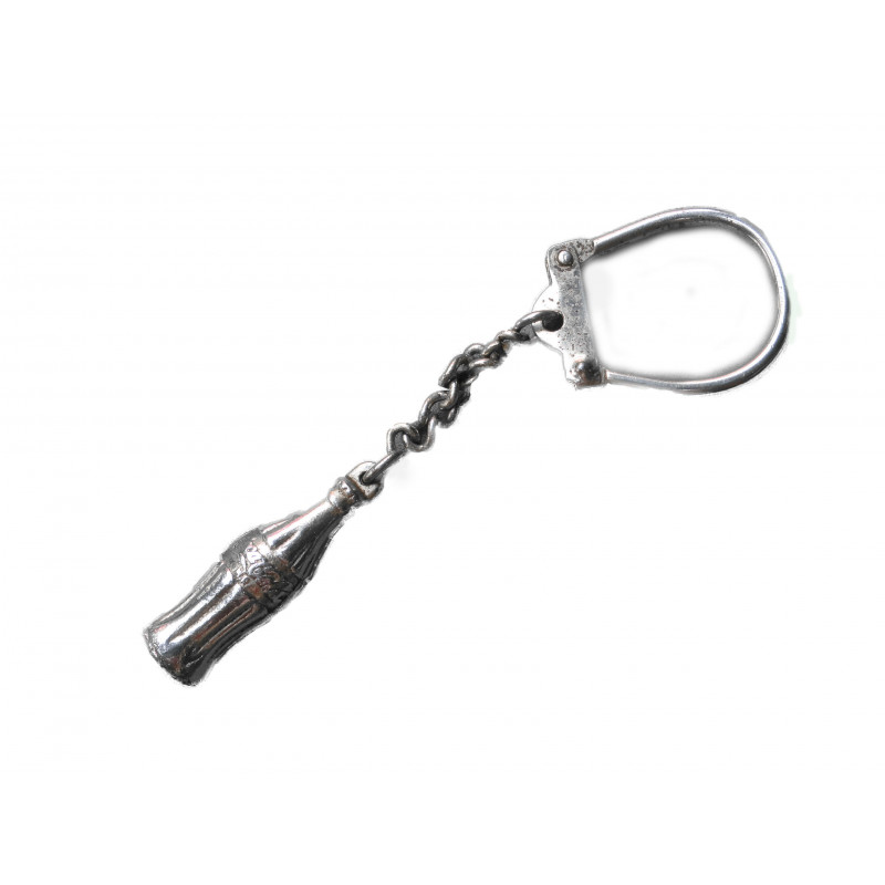 Chaveiro Antigo Coleção Garrafa de Coca Cola Dourada em Metal