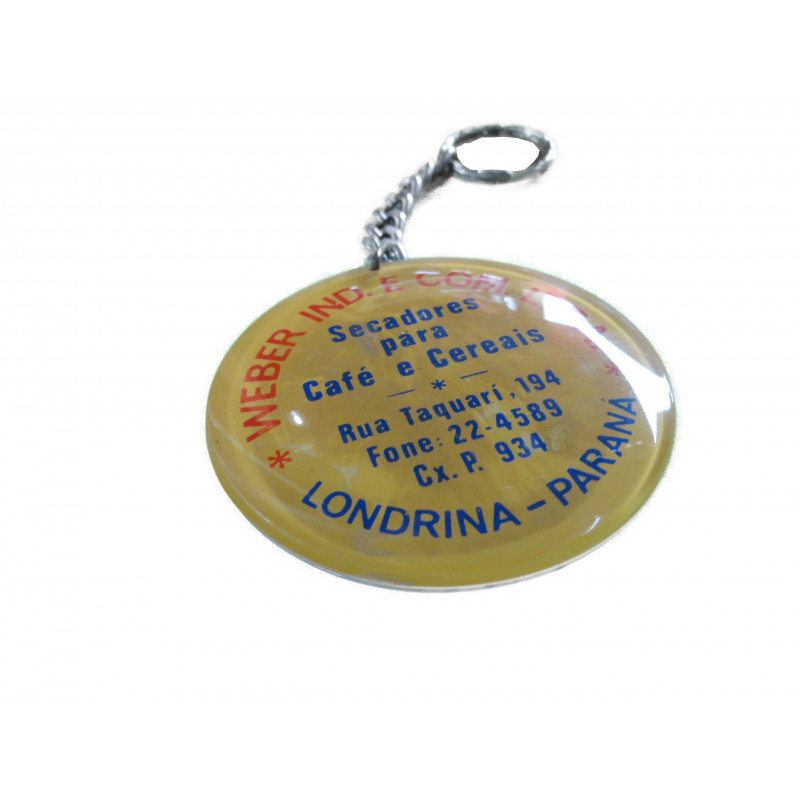 Chaveiro Antigo de Coleção Weber Secadores para Café Londrina