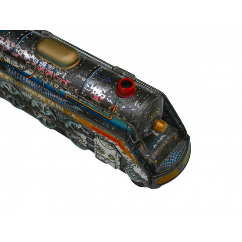 Brinquedo Antigo Trem Locomotiva de Lata Japônes Funcionando Década 70