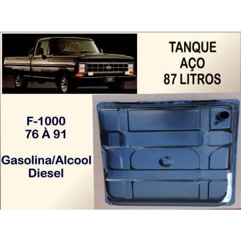 Tanque Combustível 87 Litros F-1000 76 à 91 Diesel/Gas/Alc