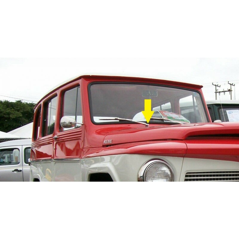 Acabamento Moldura Palheta Limpador Vidro Parabrisa Rural e F-75 Cromado - Par