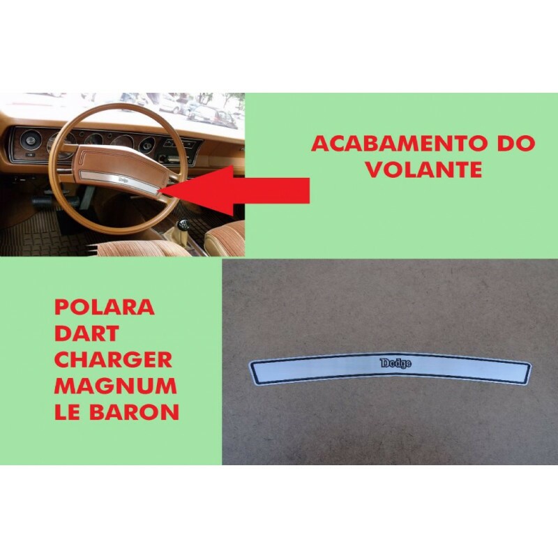 Acabamento Emblema do Volante Dodge (Novo)