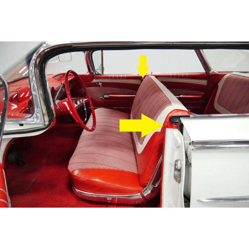 Acabamento Topo Coluna B Chevrolet Impala 1959 1960 4 Portas Sem Coluna - Par