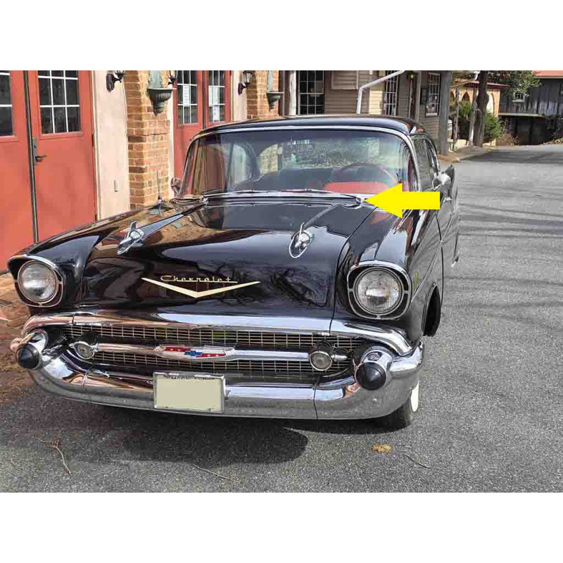 Acabamento Esquerdo Pivô Limpador Parabrisa Bel Air 1957 Original Usado