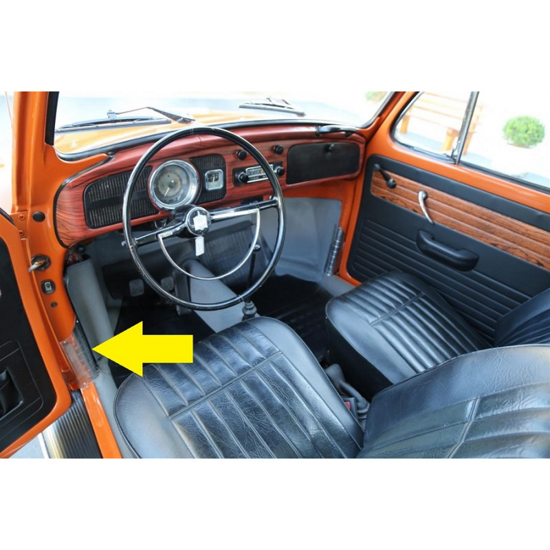 Acessório Protetor do Pé de Coluna Fusca em Inox - Par