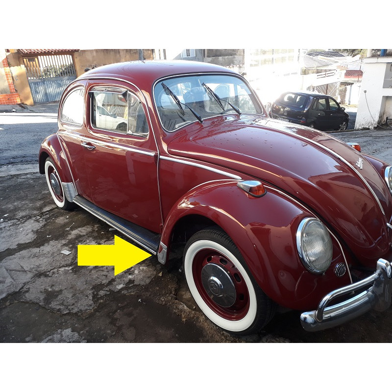 Acessório Protetor Paralama Dianteiro Polaina Fusca Inox - Par