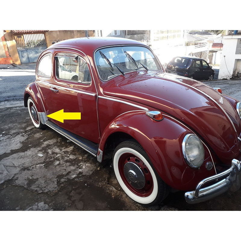 Acessório Protetor Paralama Traseiro Polaina Fusca Inox - Par