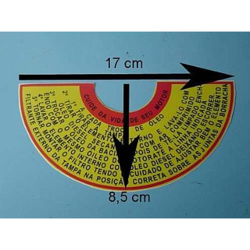 Adesivo da Tampa do Filtro de Ar Simca