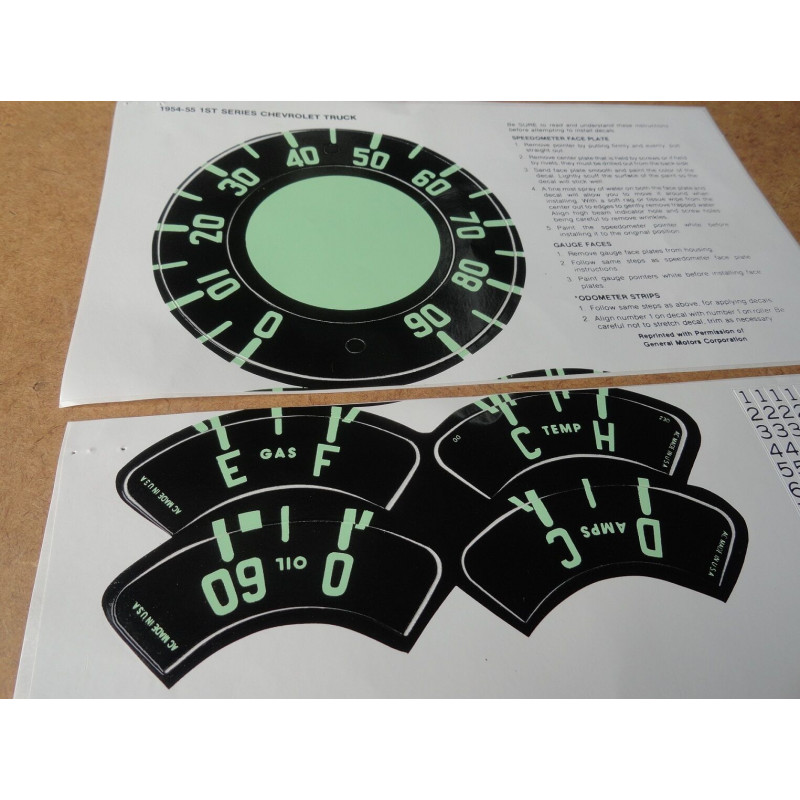 Adesivos do Relógio do Painel Velocímetro Óleo Bagre 54 à 55 - Jogo