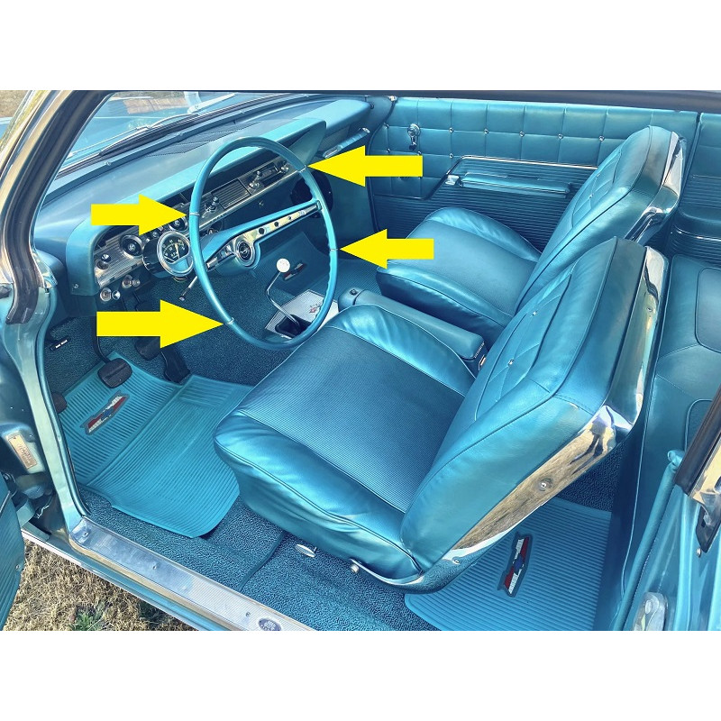Anel Acabamento Volante Chevrolet Bel Air Impala 1959 a 1963 - Jogo