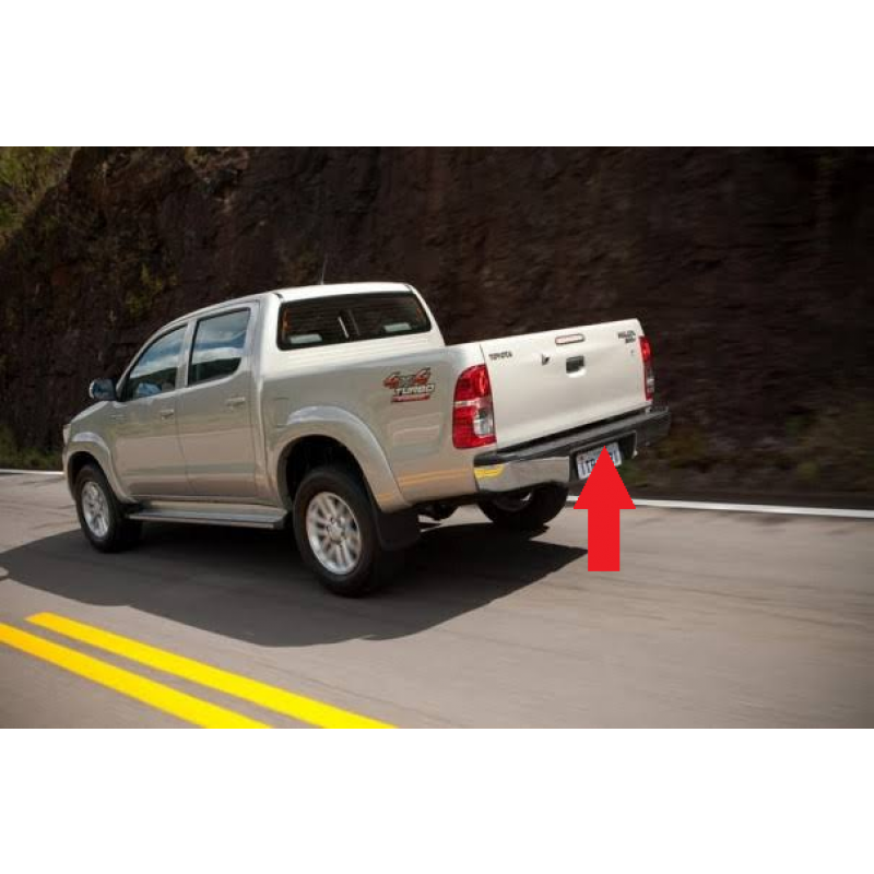 Aplique de Placa Centro Parachoque Traseiro Hilux 06 à 15