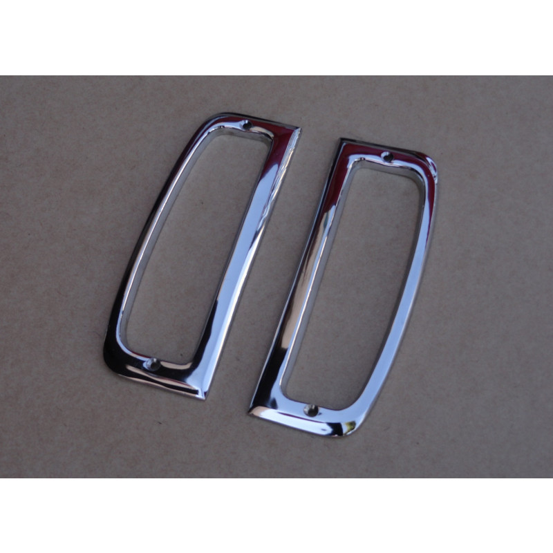 Aro Acabamento Lanterna Traseira F-100 F-1000 1972 a 1985 Alumínio Cromado Par