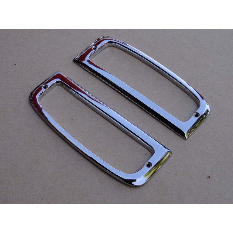 Aro Acabamento Lanterna Traseira F-100 F-1000 1972 a 1985 Alumínio Cromado Par