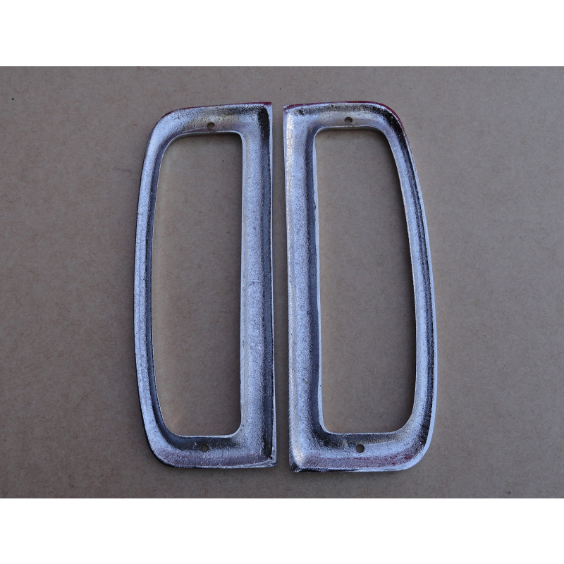 Aro Acabamento Lanterna Traseira F-100 F-1000 1972 a 1985 Alumínio Cromado Par