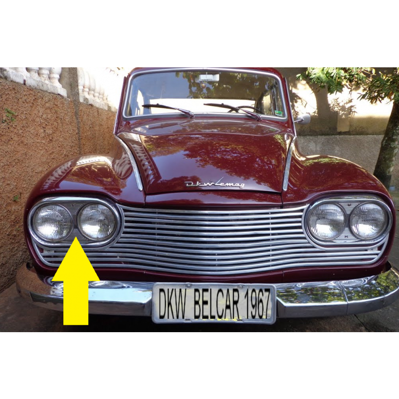Aro Farol Direito DKW Belcar e Vemaguet 1967 Original Usado Unitário