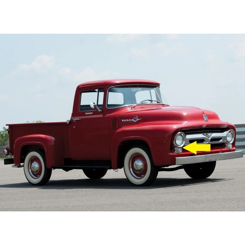 Aro Pisca Dianteiro F-100 F-350 F-600 1956 a1961 Inox - Par