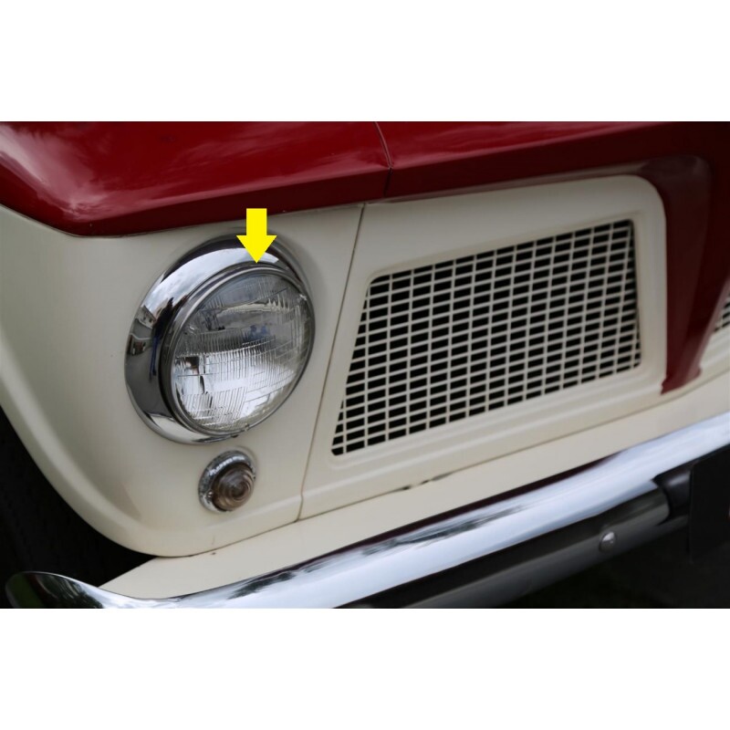 Aro Interno Farol Rural F-75 Jeep Cromado