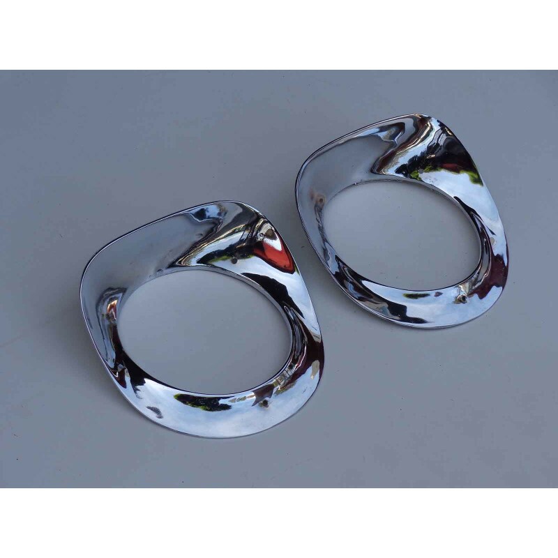 Aro Moldura Farol Chevrolet Marta Rocha 55 A 57 com Detalhe Usado - Par