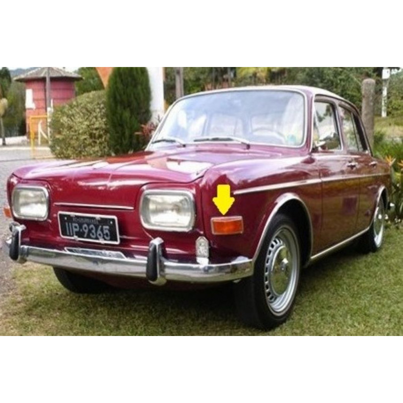 Aro Pisca Dianteiro Variant, TL, Zé Caixão 69 à 71 Plástico Cromado Esquerdo