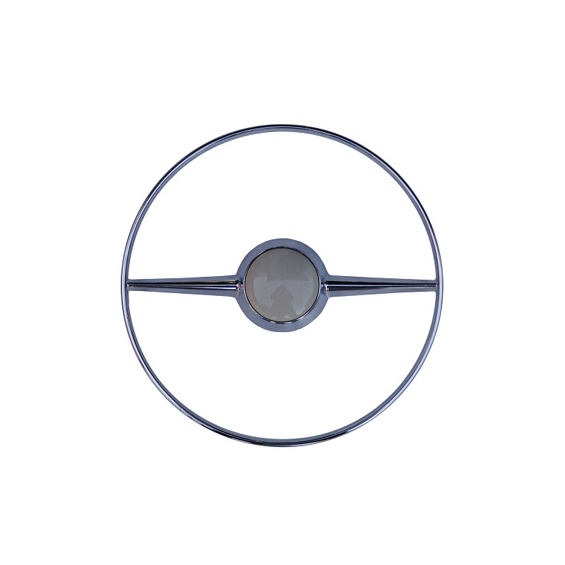 Aro Volante Cromado com Botão Bege Vw Kombi até 1975 Novo