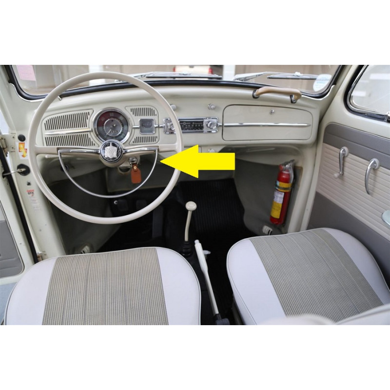 Aro Buzina Volante Cálice Cromado com Botão e Reparo Fusca até 1973 1200 1300 Novo