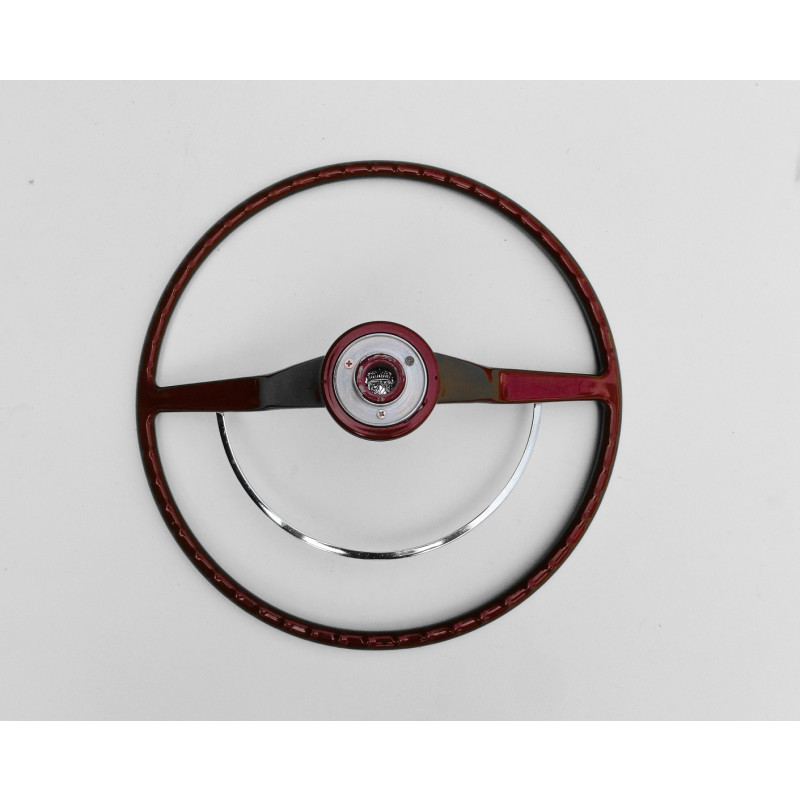 Volante Cálice Fusca até 73 Vermelho Cereja Completo Novo Estria Grossa Reprodução