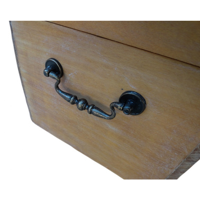 Baú Madeira Garapeira Maciça Vintage Antigo Decorativo Fordinho Speedster 