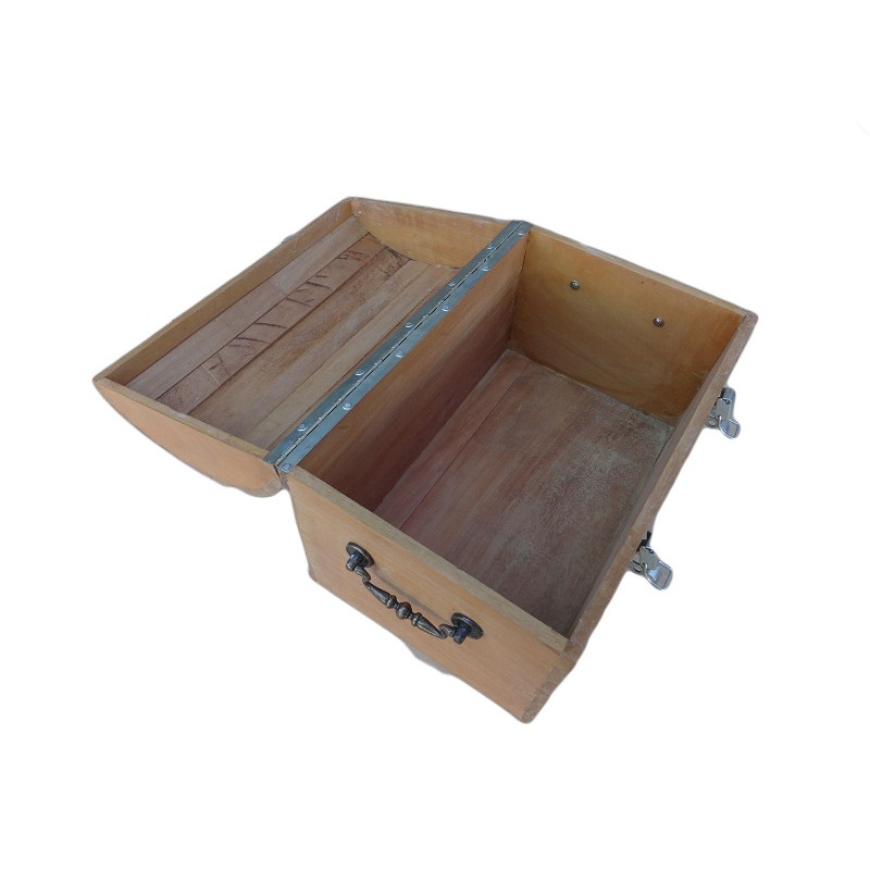 Baú Madeira Garapeira Maciça Vintage Antigo Decorativo Fordinho Speedster 