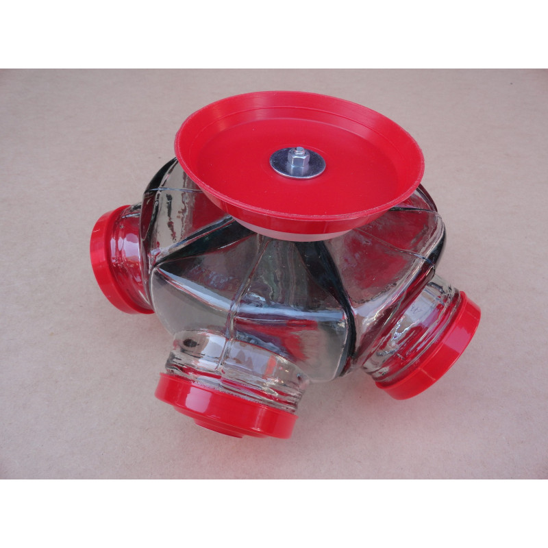 Baleiro Giratório Médio Em Vidro Decorativo Tampa Budweiser