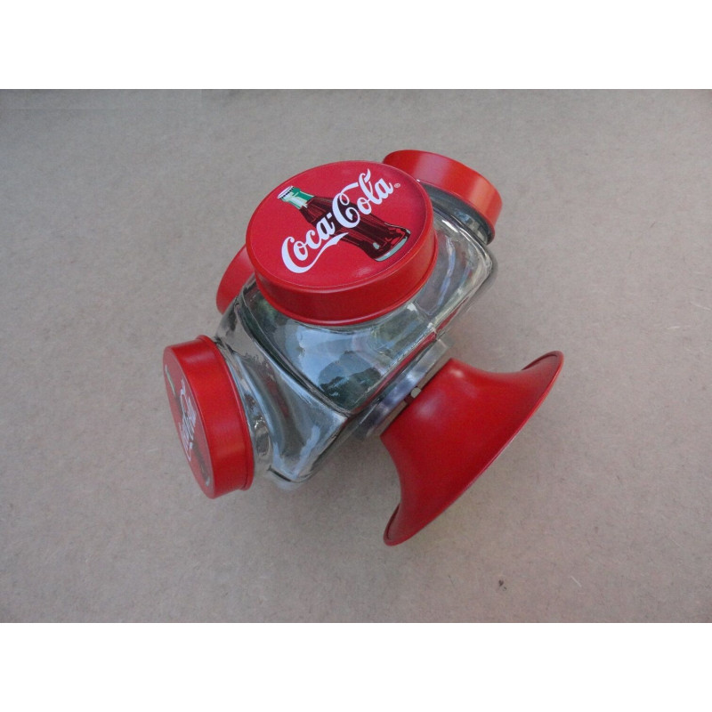 Baleiro Vidro Temático Coca Cola Giratório Médio Novo