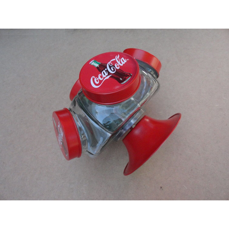 Baleiro Vidro Temático Coca Cola Giratório Médio Novo