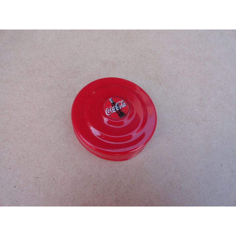 Baleiro Giratório Pequeno Em Vidro Decorativo Tampa Coca Cola