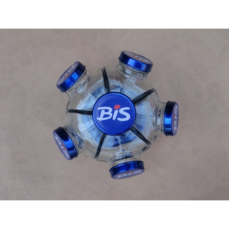 Baleiro Giratório de Vidro Chocolate Bis Pequeno Decorativo Antigo