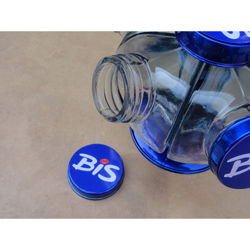 Baleiro Giratório de Vidro Chocolate Bis Pequeno Decorativo Antigo