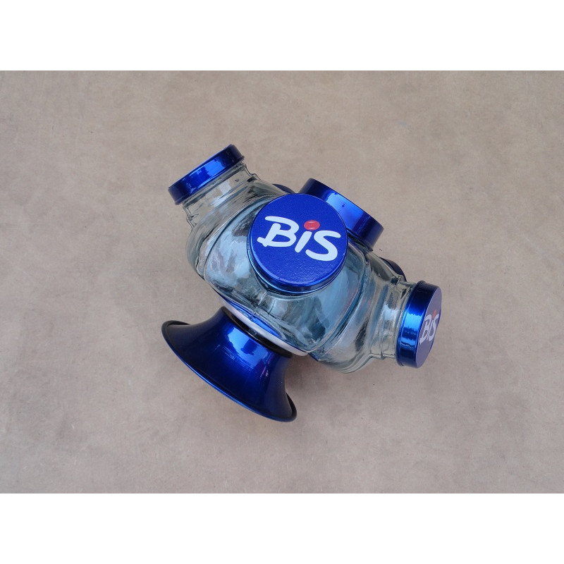 Baleiro Giratório de Vidro Chocolate Bis Pequeno Decorativo Antigo