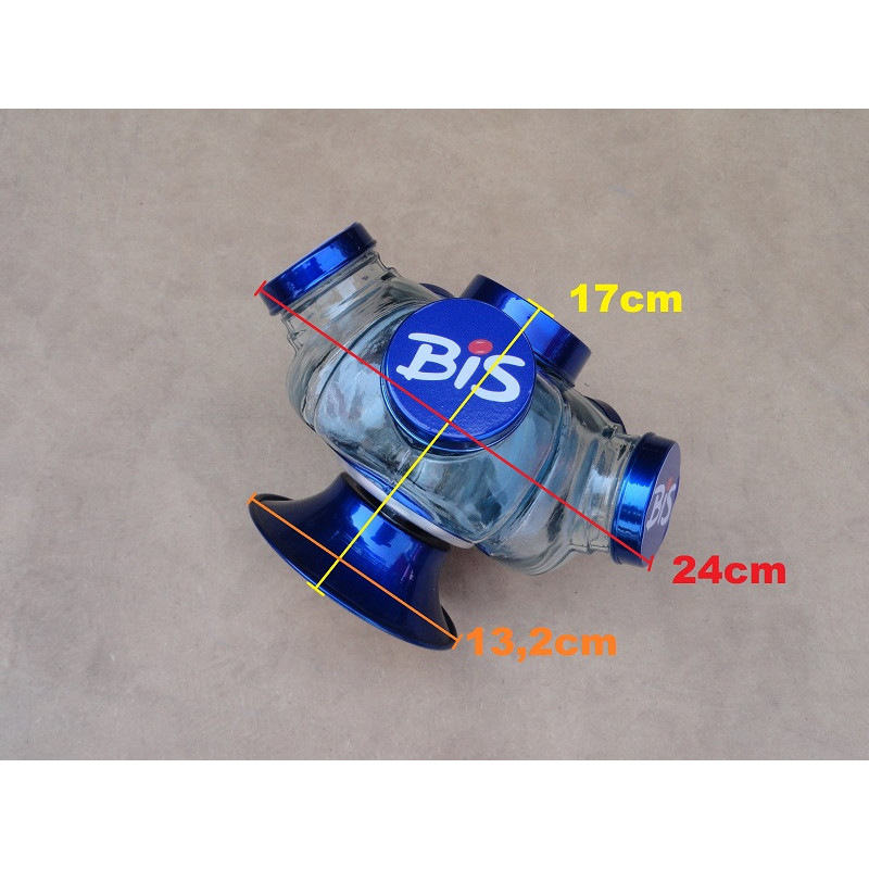 Baleiro Giratório de Vidro Chocolate Bis Pequeno Decorativo Antigo